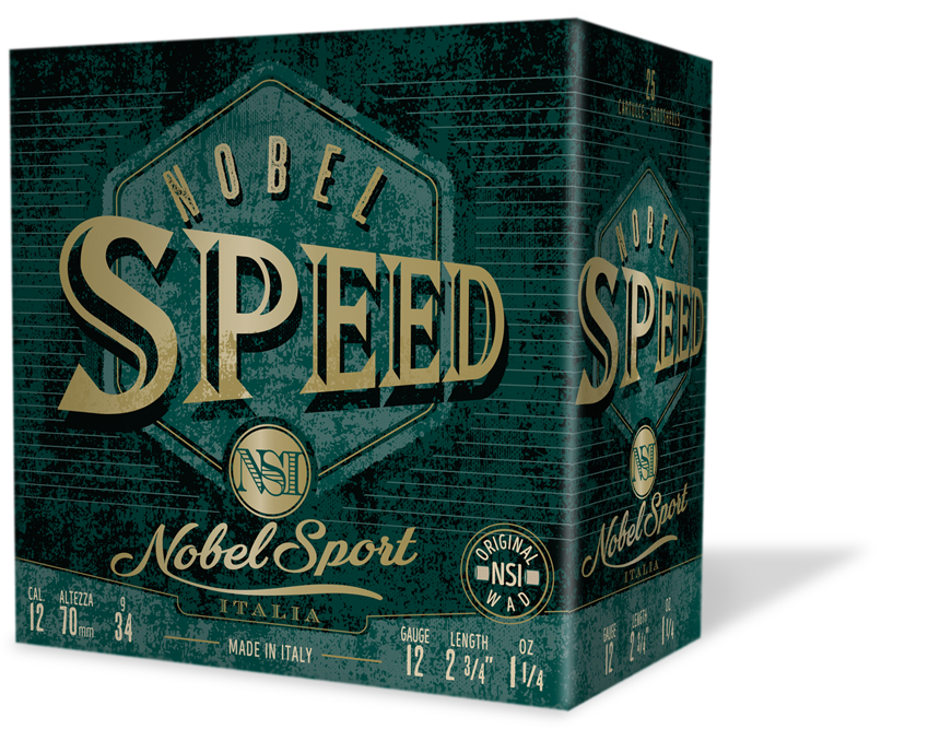 scatola cartucce caccia nobel speed 12