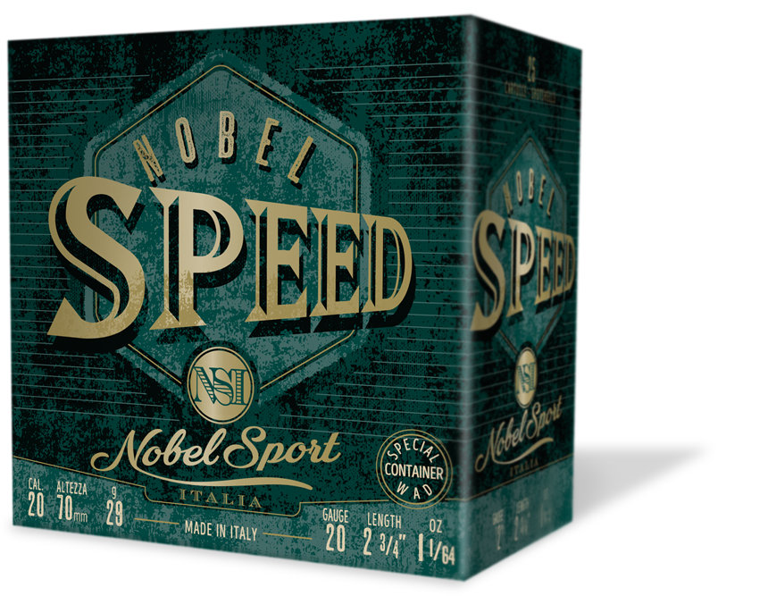 scatola cartucce caccia nobel speed 20