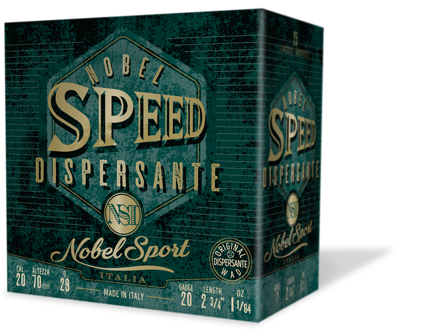 scatola cartucce caccia nobel speed dispersante 20