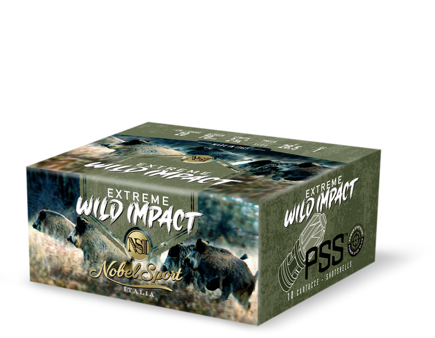 scatola cartucce caccia wild impact extreme 20
