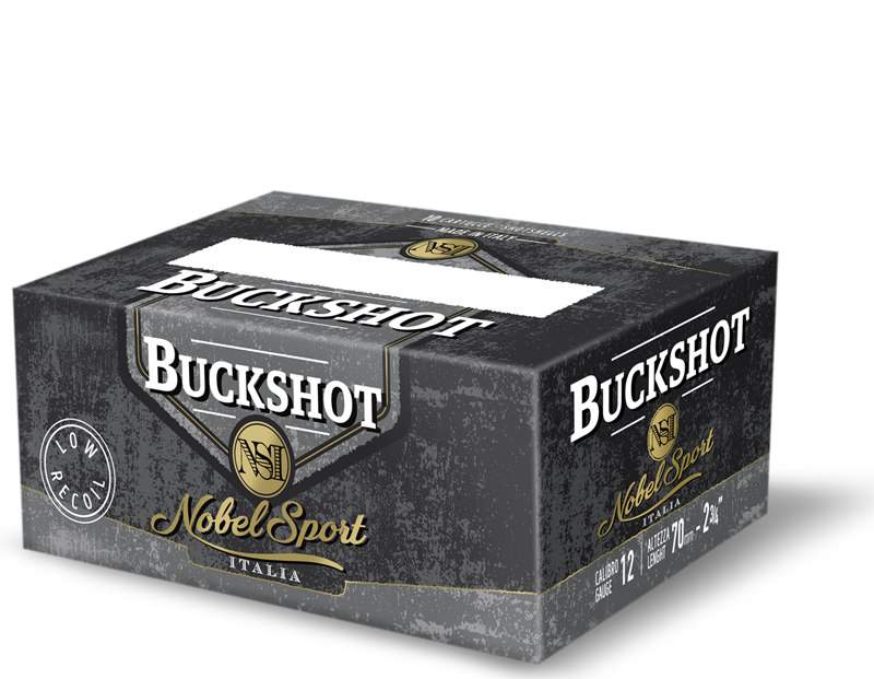 scatola cartucce caccia buckshot 12