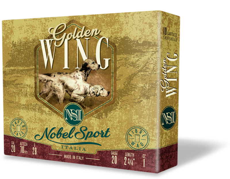 scatola cartucce caccia golden wing 20