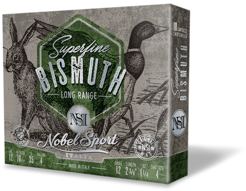 scatola cartucce caccia superfine bismuth long range