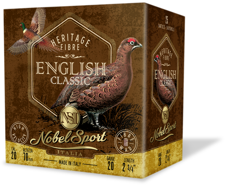 scatola cartucce caccia english classic 20