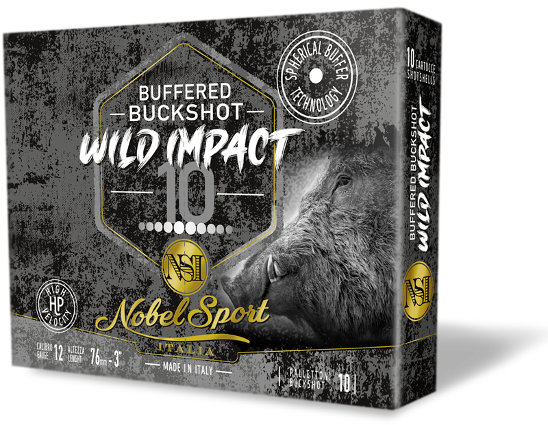 scatola cartucce caccia wild impact 10