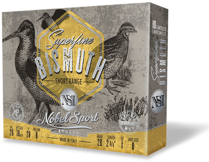 scatola cartucce caccia superfine bismuth short range 20